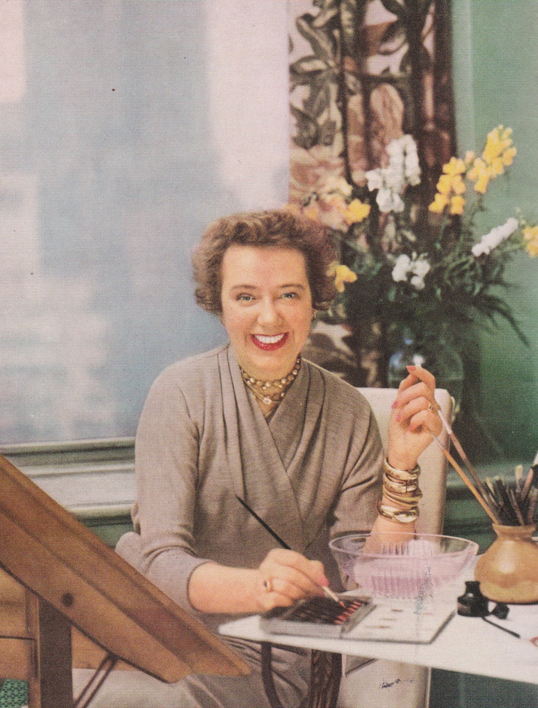 J. Marin featuring a vintage portrait of Claire McCardell in Studio