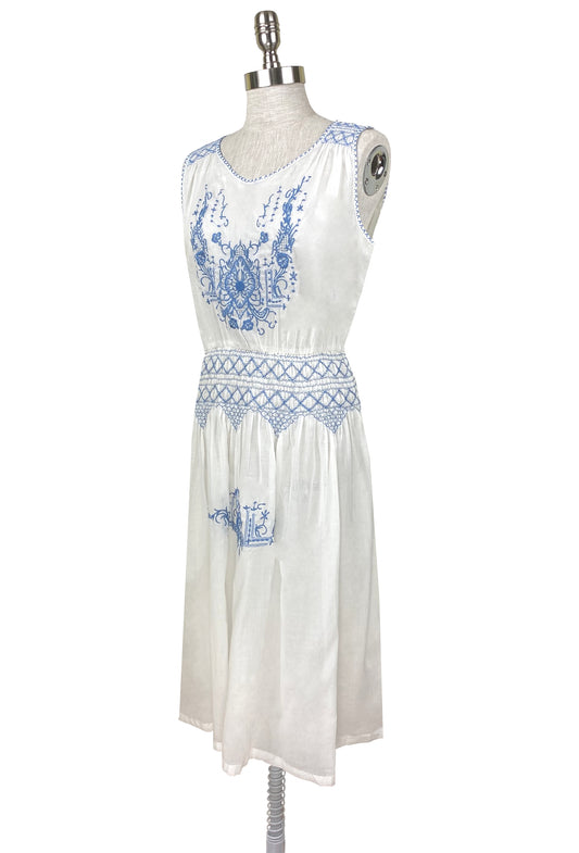 The Clementine Dress - French Blue - - Deco Haus