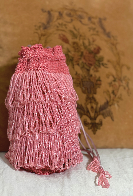 The Bonbon 1920's Pochette Bag - Flamingo Pink - - The Deco Haus