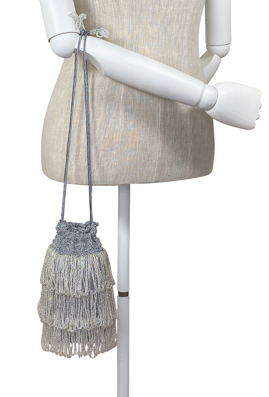 The Bonbon 1920's Pochette Bag - Platinum - - The Deco Haus