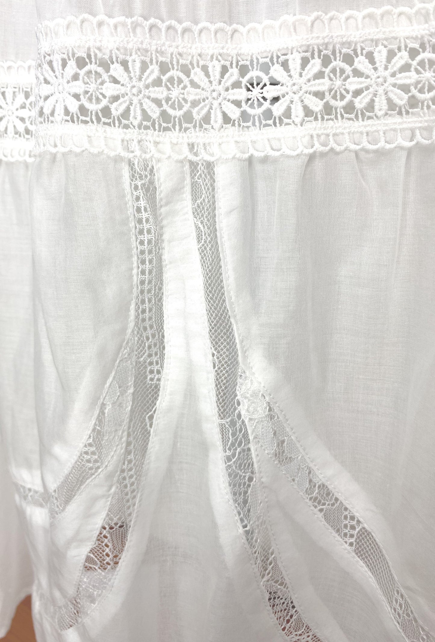 The Tabitha Victorian Skirt - White Lace - - Deco Haus