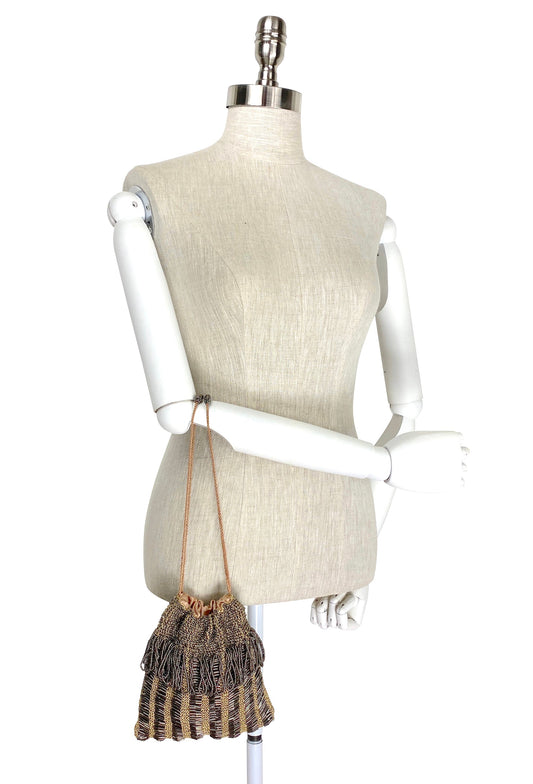 The Mignon 1920's Pochette Bag - Brown - The Deco Haus