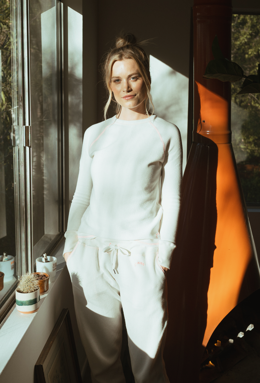 The Chalet Thermal Top - Seaglass Green - - J. Marin