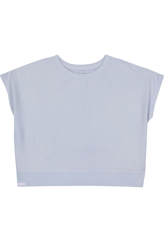 Organic Cotton Terry Bateau Top - Denim Blue - - J. Marin