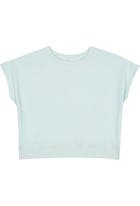 Organic Cotton Terry Bateau Top - Seaglass Green - - J. Marin