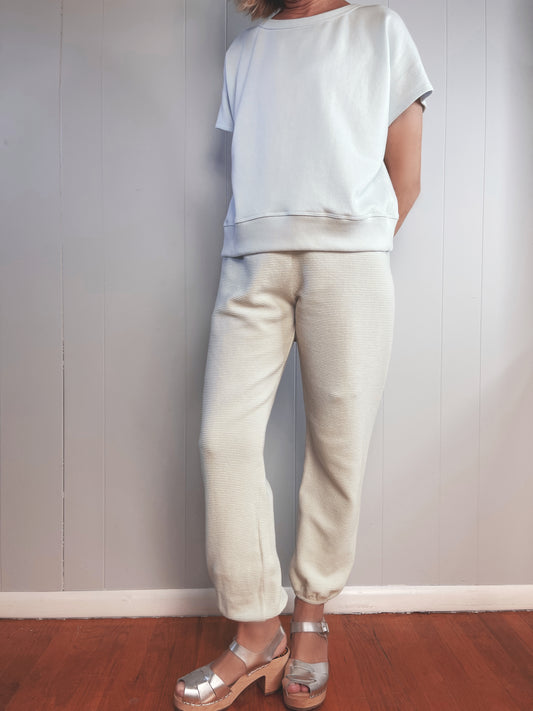 Organic Cotton Terry Bateau Top - Seaglass Green - - J. Marin