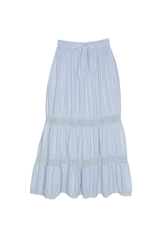 The Adelaide Prairie Skirt - Sail Blue - - Deco Haus