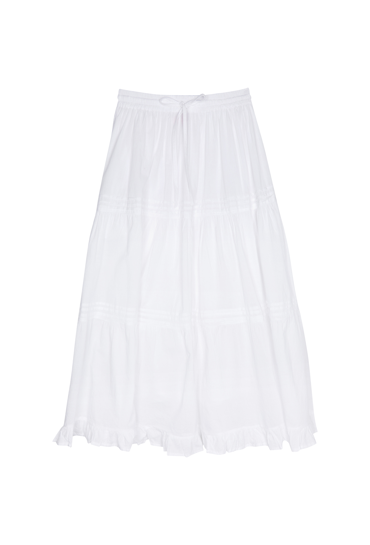 The Emmeline Prairie Skirt - White - - Deco Haus