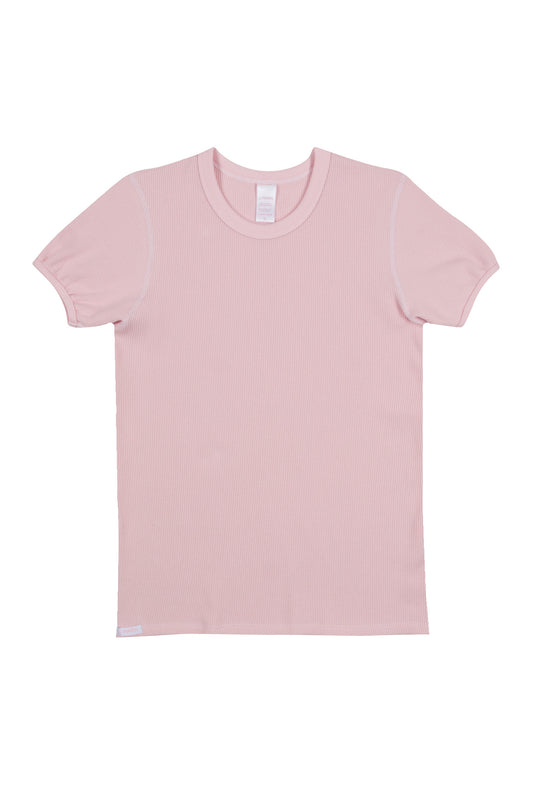 Organic Cotton Thermal Surplus Tee - Quartz Pink - - J. Marin