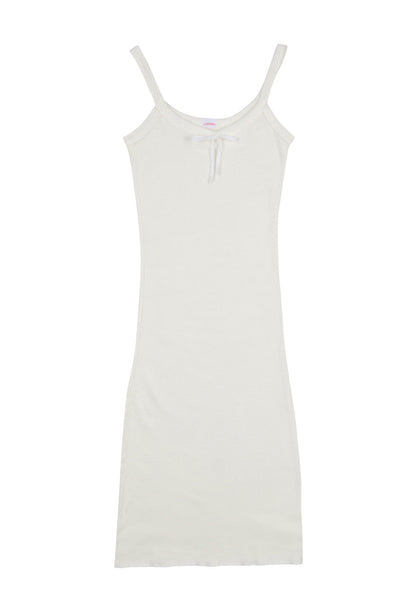 The 1930's French Vintage Bow Camisole Dress - Natural - J. Marin