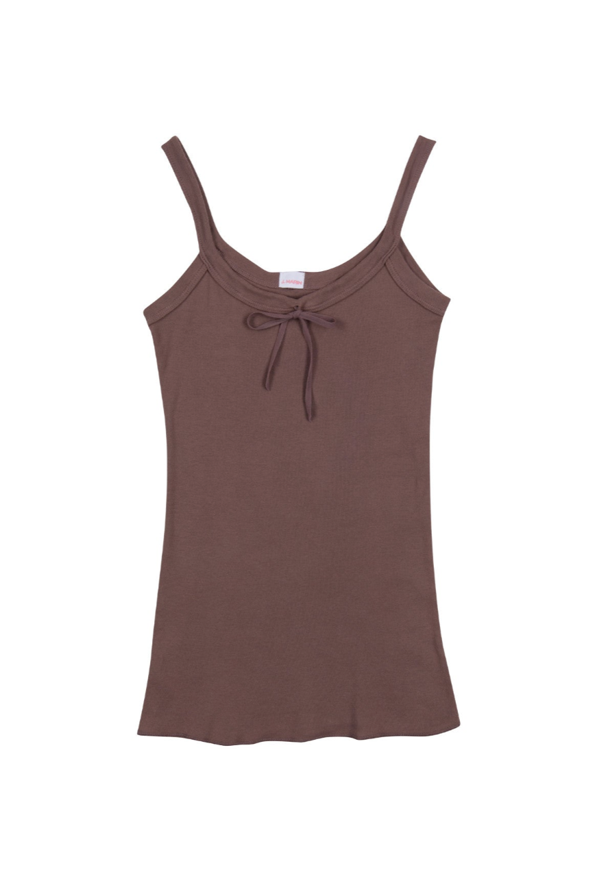 The Betsy Bow Camisole - Cocoa Brown - - J. Marin