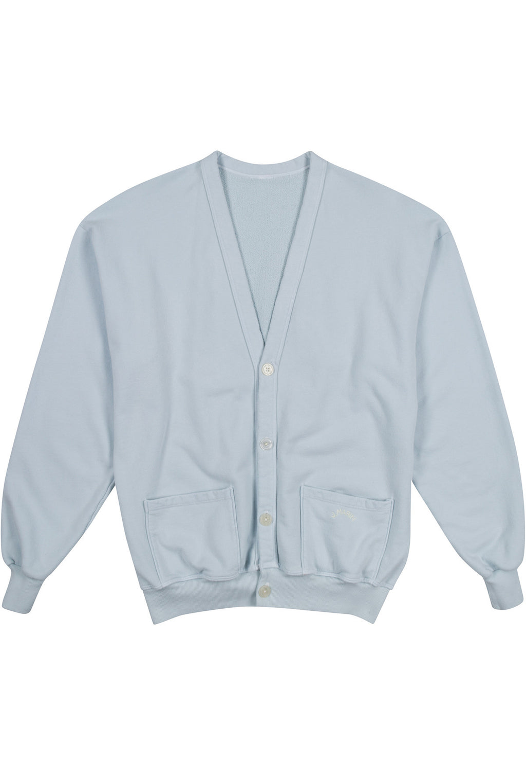 The French Terry Cardigan - Sail Blue - - J. Marin