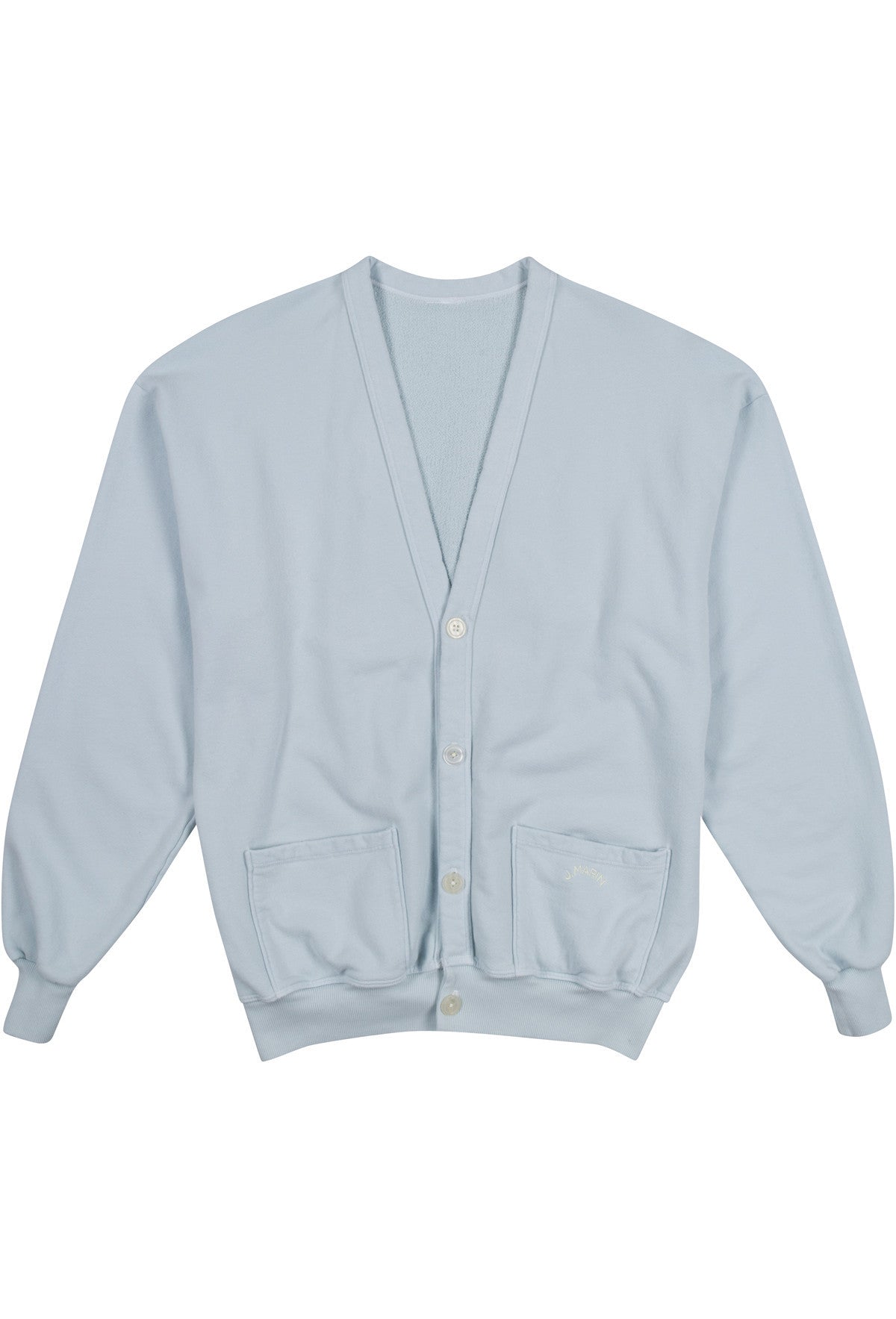 The French Terry Cardigan - Sail Blue - - J. Marin