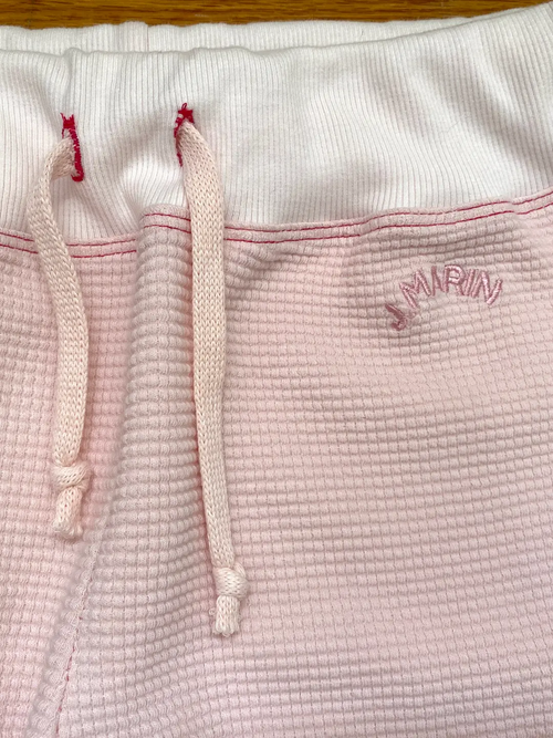 Organic Thermal Lounger Sweatpants - Two-Tone Pink - - J. Marin