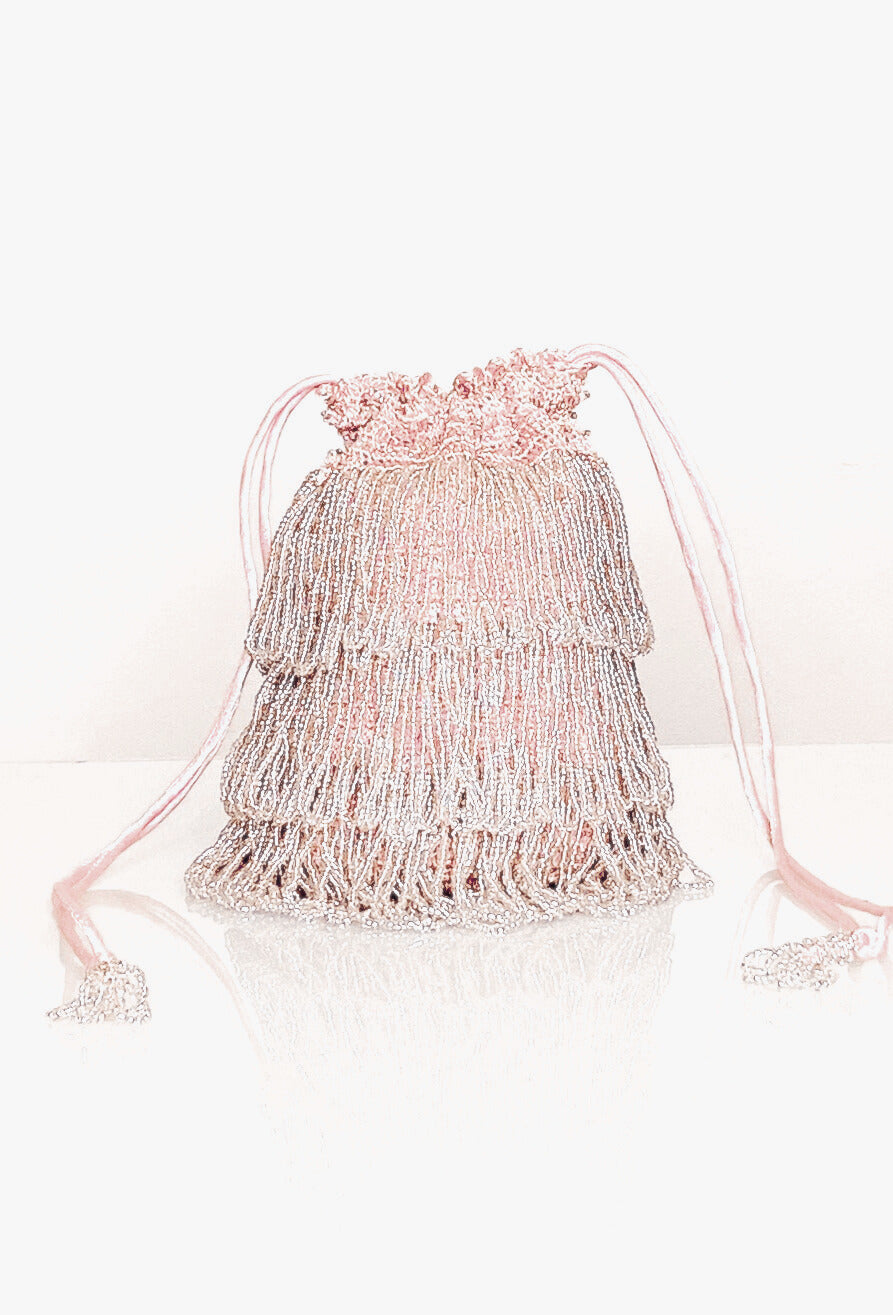 The Bonbon 1920's Pochette Bag - Vintage Pink - - The Deco Haus