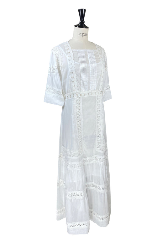 The Dorothea Edwardian Dress - Antique White - J. Marin