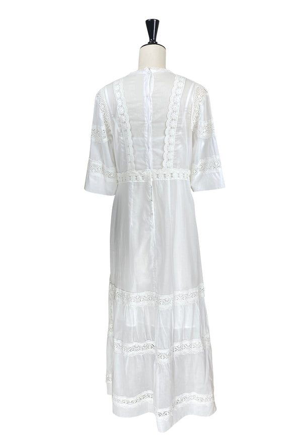 The Dorothea Edwardian Dress - Antique White - J. Marin
