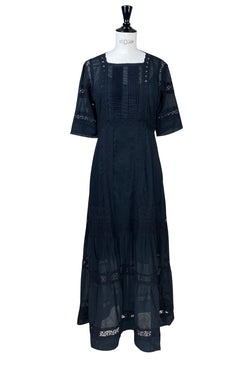 The Dorothea Edwardian Dress - Jet Black - J. Marin