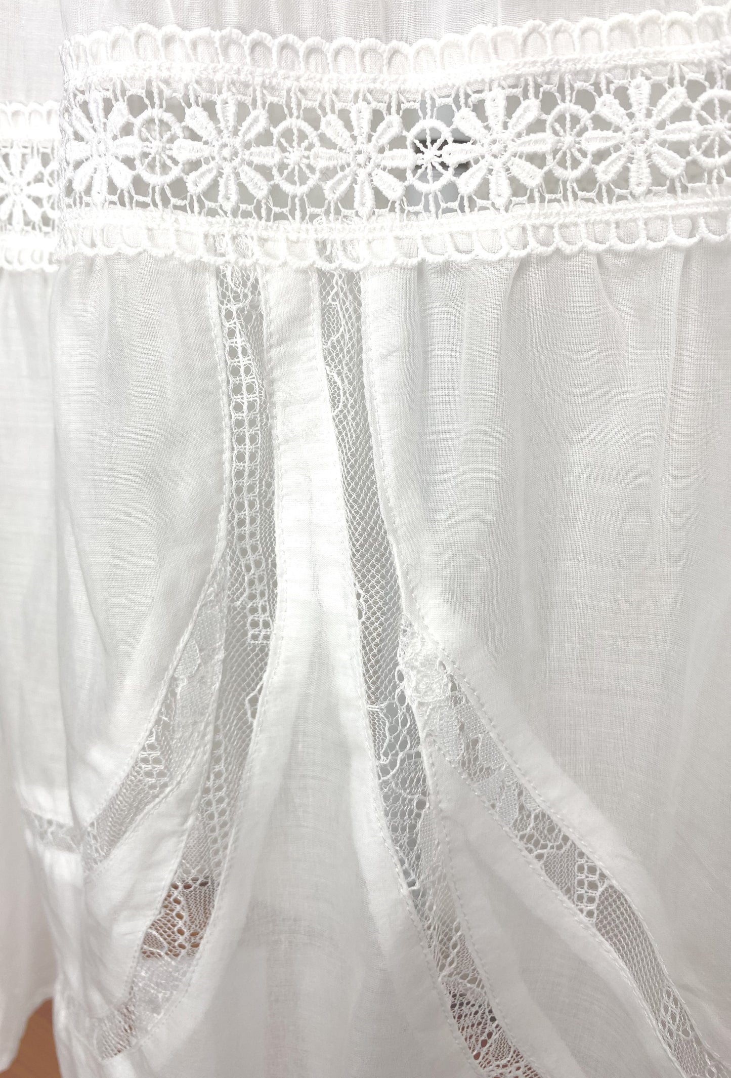 The Tabitha Victorian Skirt - White Lace - J. Marin