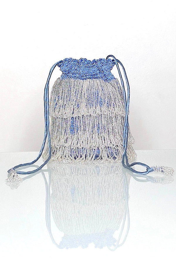 The Bonbon 1920's Pochette Bag - French Blue - - The Deco Haus