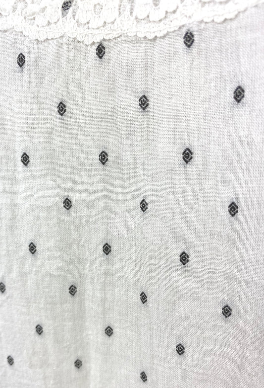1920's Vintage Deco Dot Lace Dropwaist Dress - White - J. Marin