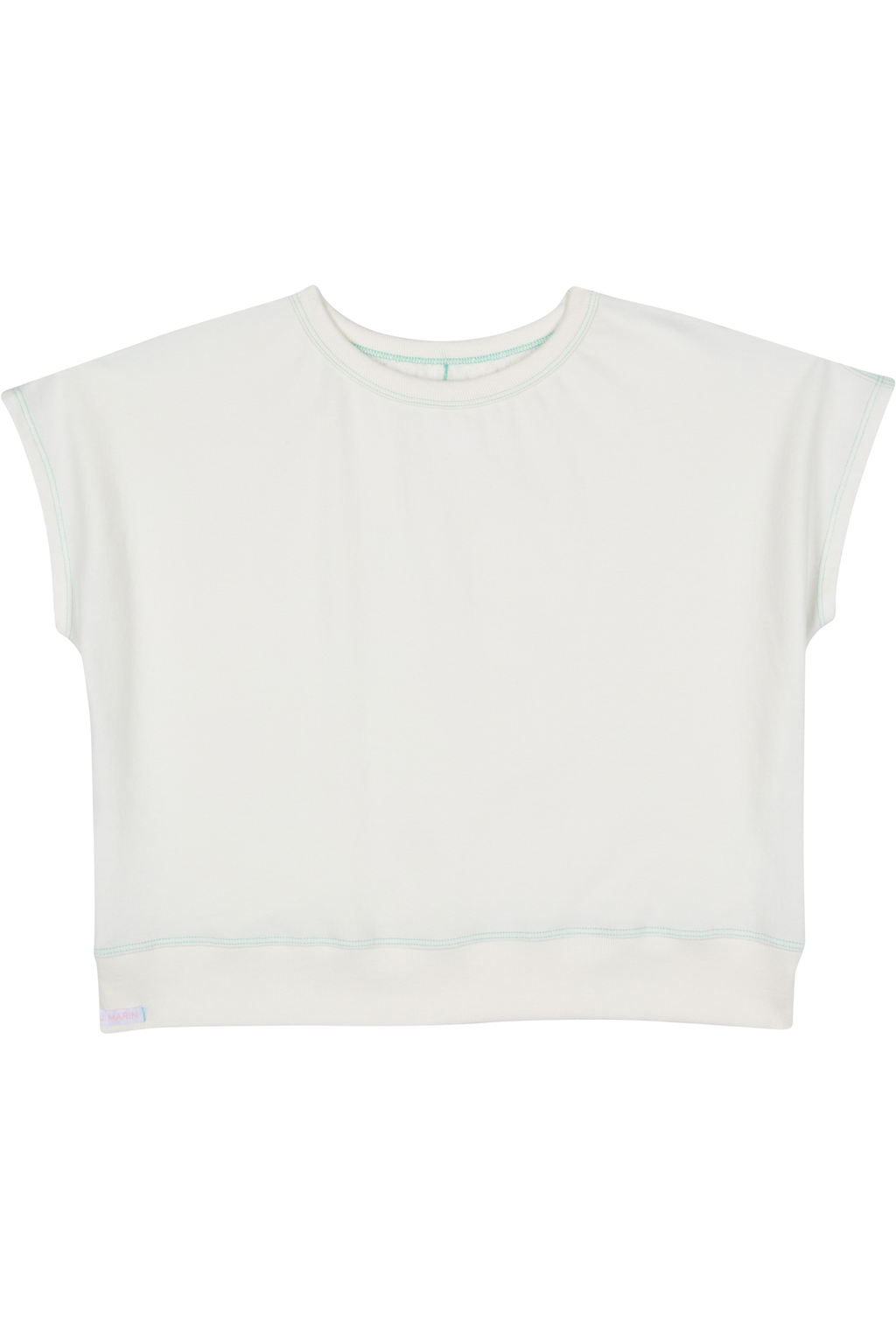 The Bateau Top - Natural with Green Stitching - - J. Marin