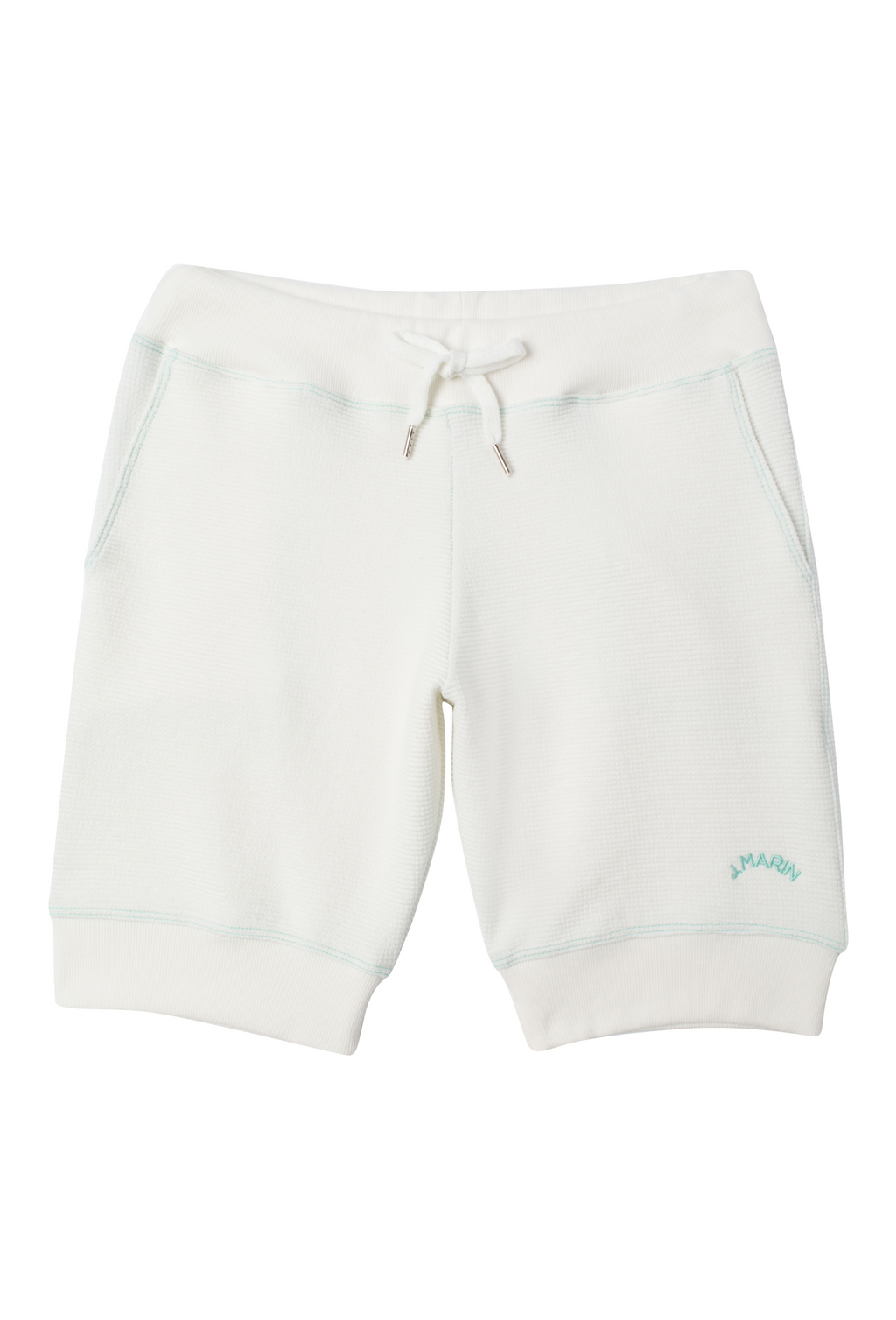 The Beach Short - Natural/Marine Green Stitch - - J. Marin