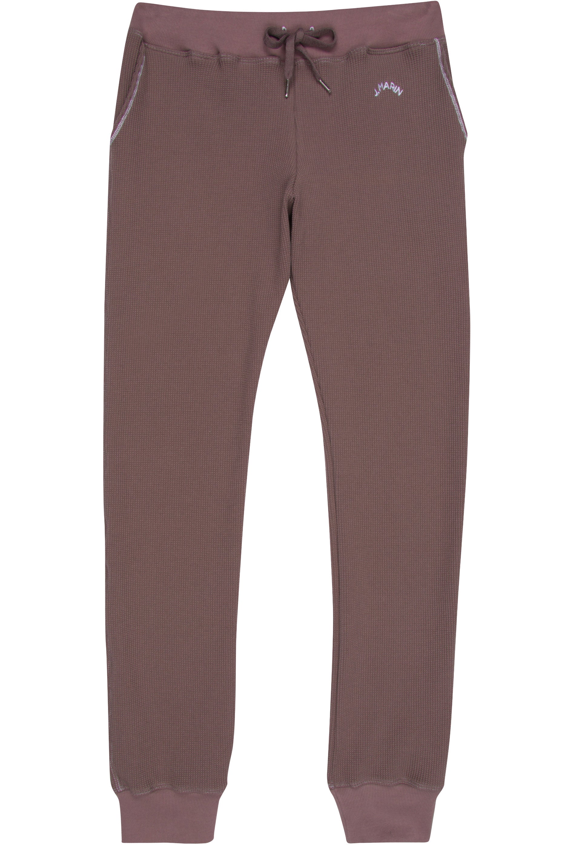 Retro Classic Long Organic Thermal Jogger Sweatpants - Chocolate Brown - J. Marin