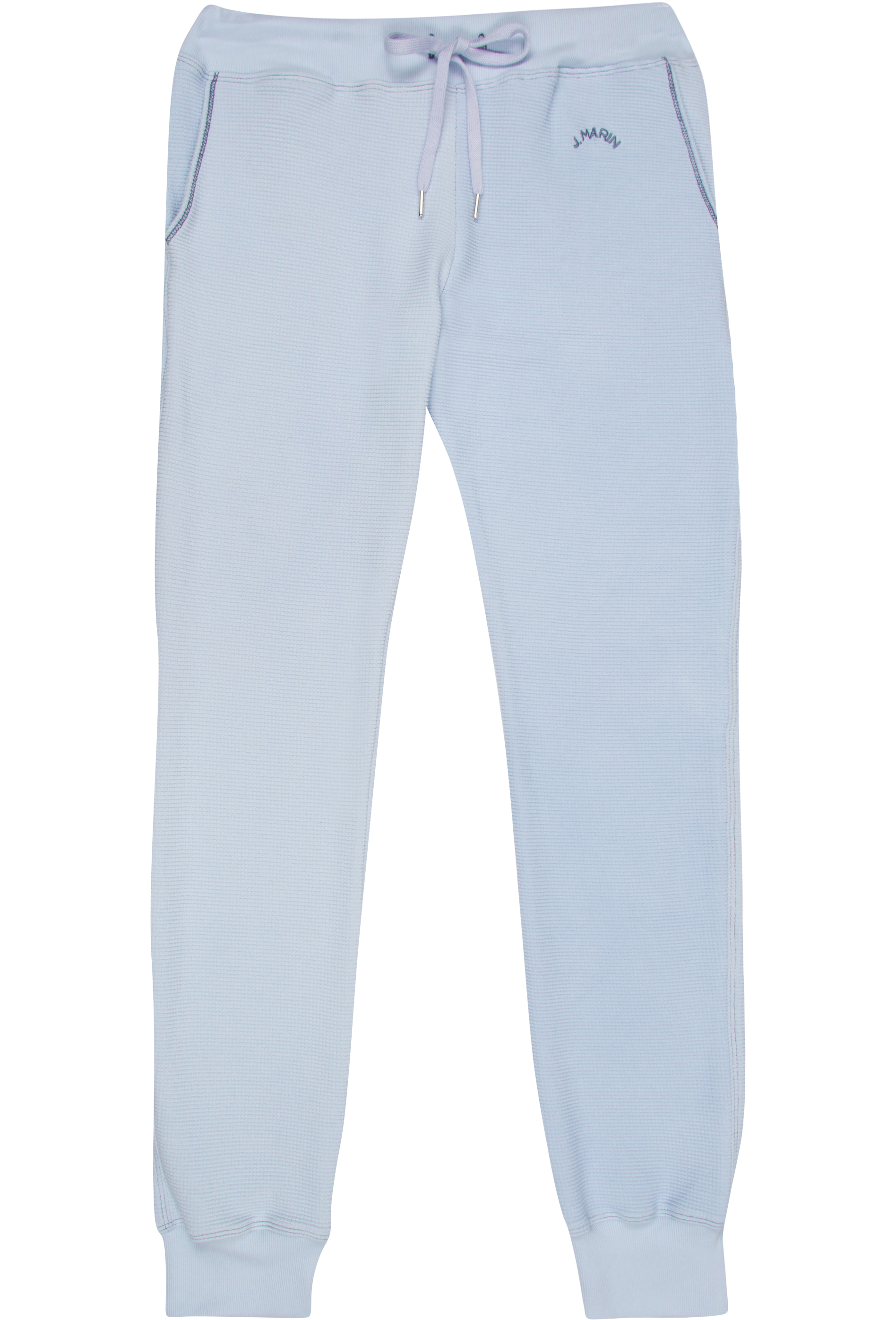 Retro Classic Long Organic Thermal Jogger Sweatpants - Denim Blue - J. Marin