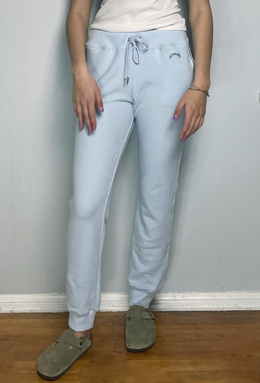 Retro Classic Long Organic Thermal Jogger Sweatpants - Denim Blue - J. Marin