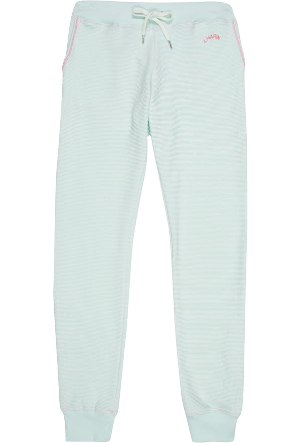 Retro Classic Long Organic Thermal Jogger Sweatpants - Seaglass Green - J. Marin