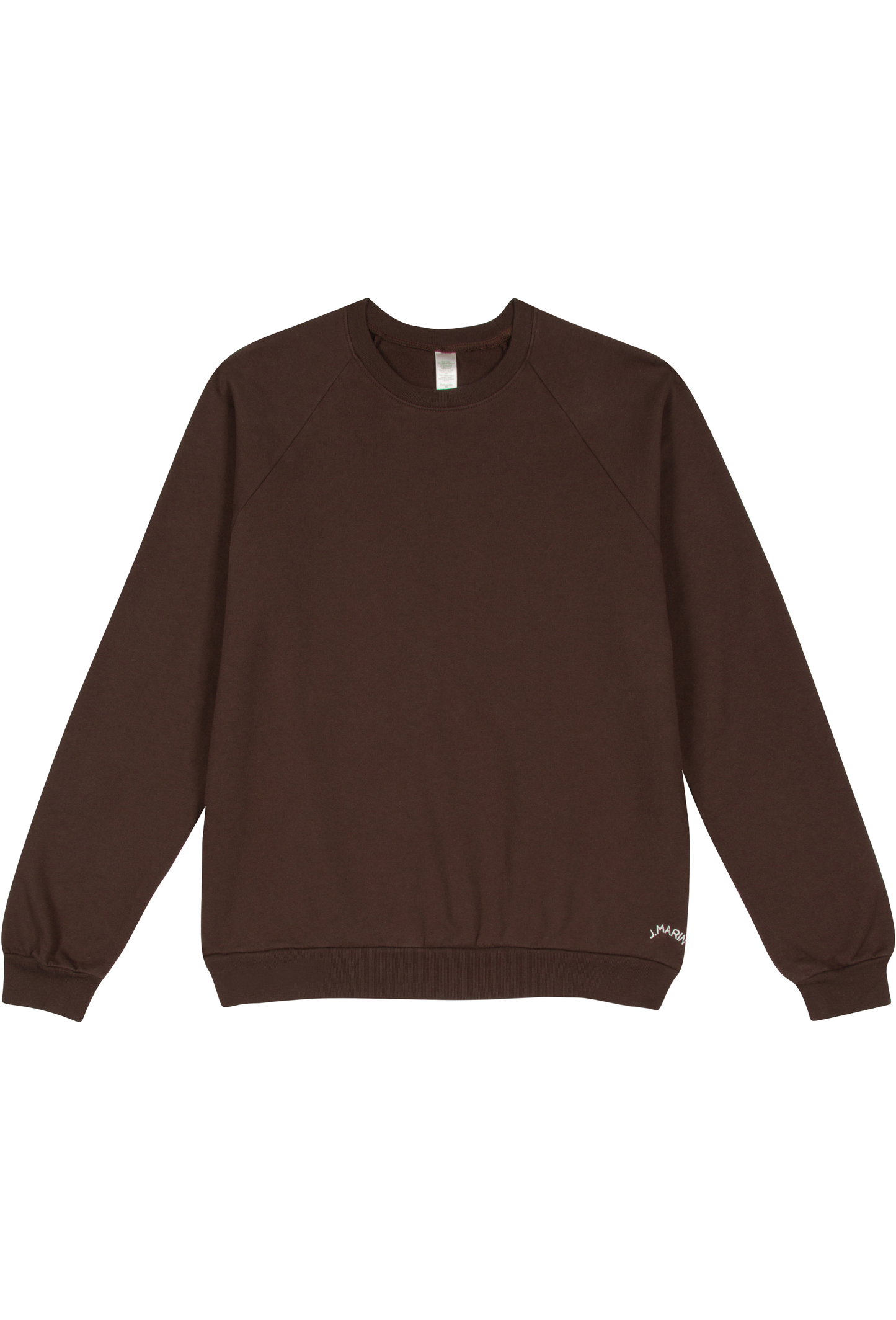 Retro Raglan Gym Sweatshirt - Organic Cotton Hand-Dye - Espresso Brown - J. Marin