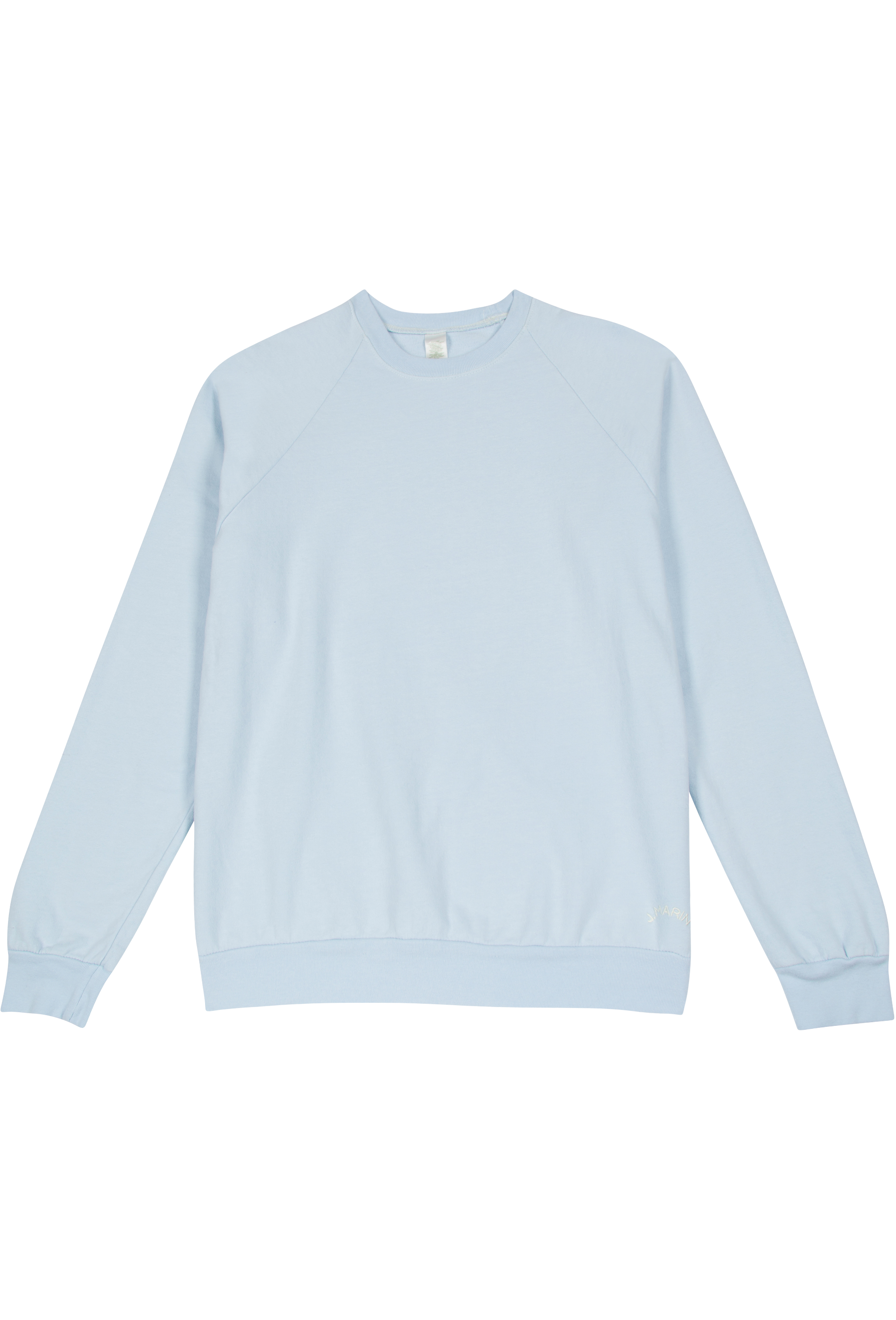 Retro Raglan Gym Sweatshirt - Organic Cotton Hand-Dye - Sail Blue - J. Marin