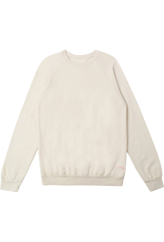Retro Raglan Gym Sweatshirt - Organic Cotton Hand-Dye - Natural - J. Marin