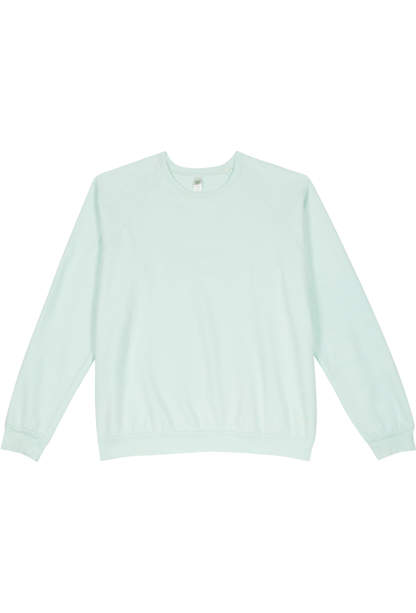 Retro Raglan Gym Sweatshirt - Organic Cotton Hand-Dye - Aloe Green - J. Marin