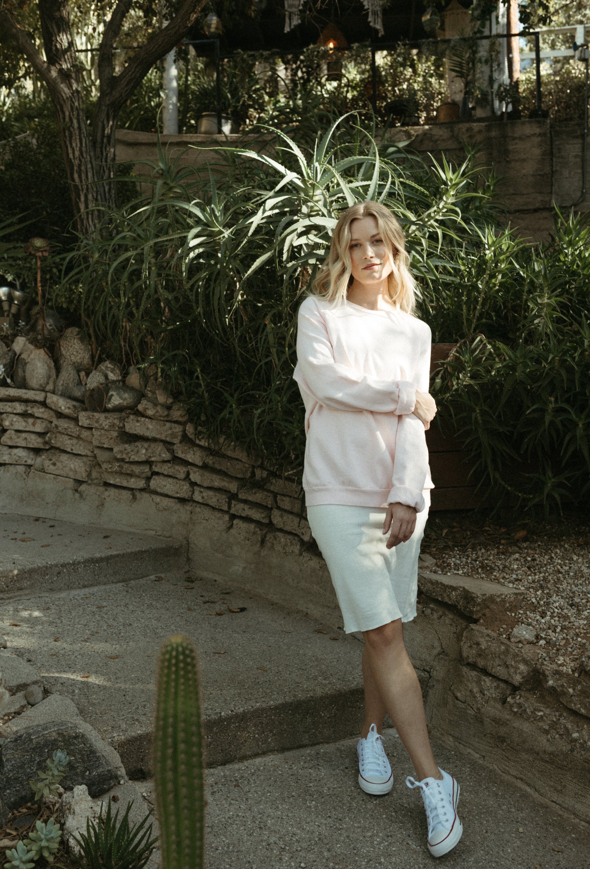 The Tib Sweatshirt - Rosewater Pink - - J. Marin