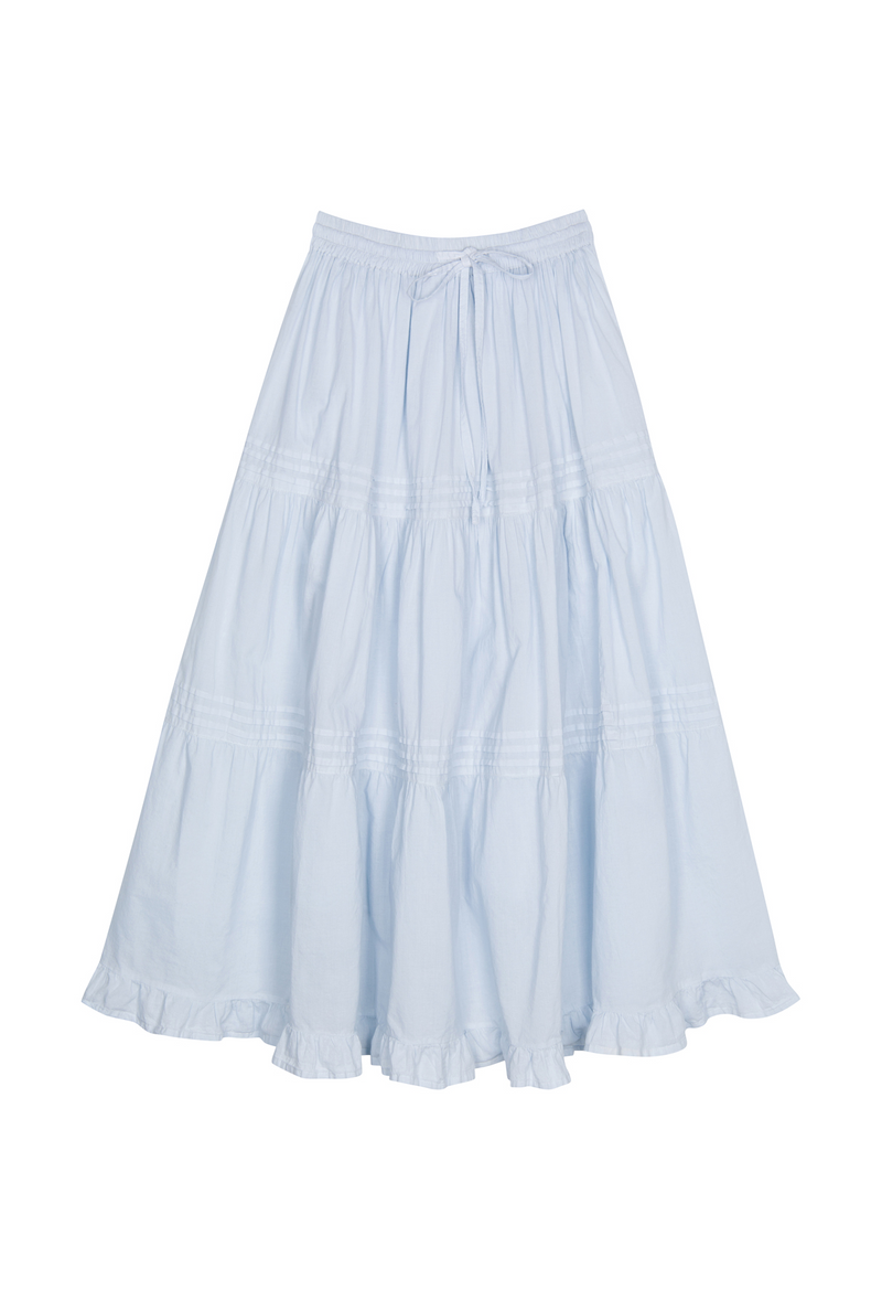 The Emmeline Prairie Skirt - Sail Blue - J. Marin