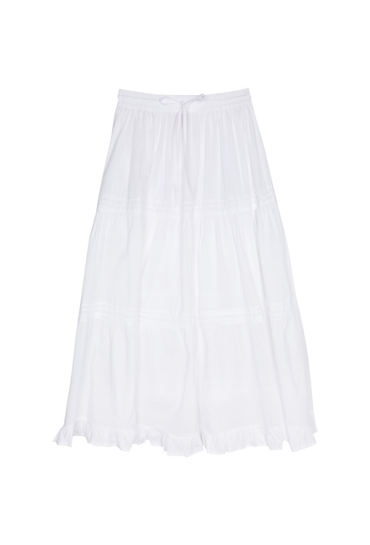 The Emmeline Prairie Skirt - White - - Deco Haus