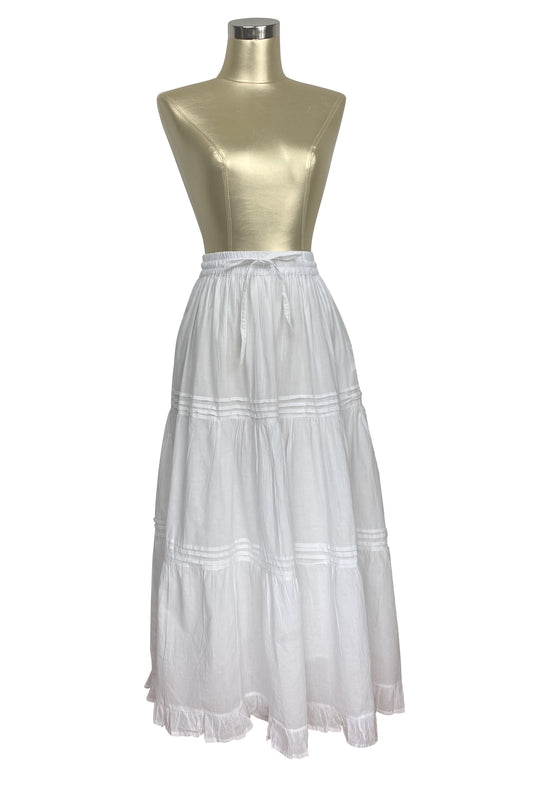 The Emmeline Prairie Skirt - White - - Deco Haus