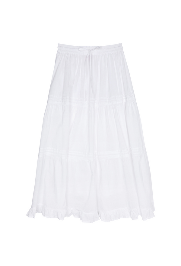 The Emmeline Prairie Skirt - White - J. Marin