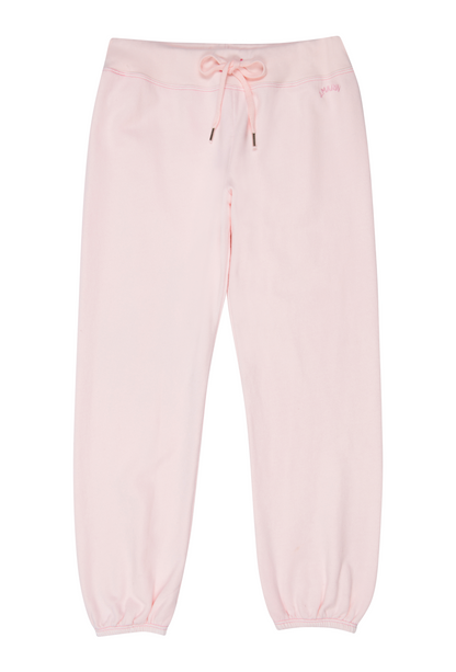 Retro Classic Cropped Organic Terry Gym Sweatpants - Rosewater Pink - J. Marin