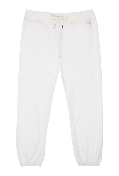 Retro Classic Cropped Organic Terry Gym Sweatpants - Natural - J. Marin