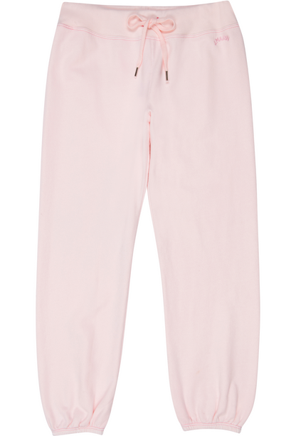 Retro Classic Cropped Organic Terry Gym Sweatpants - Rosewater Pink - J. Marin