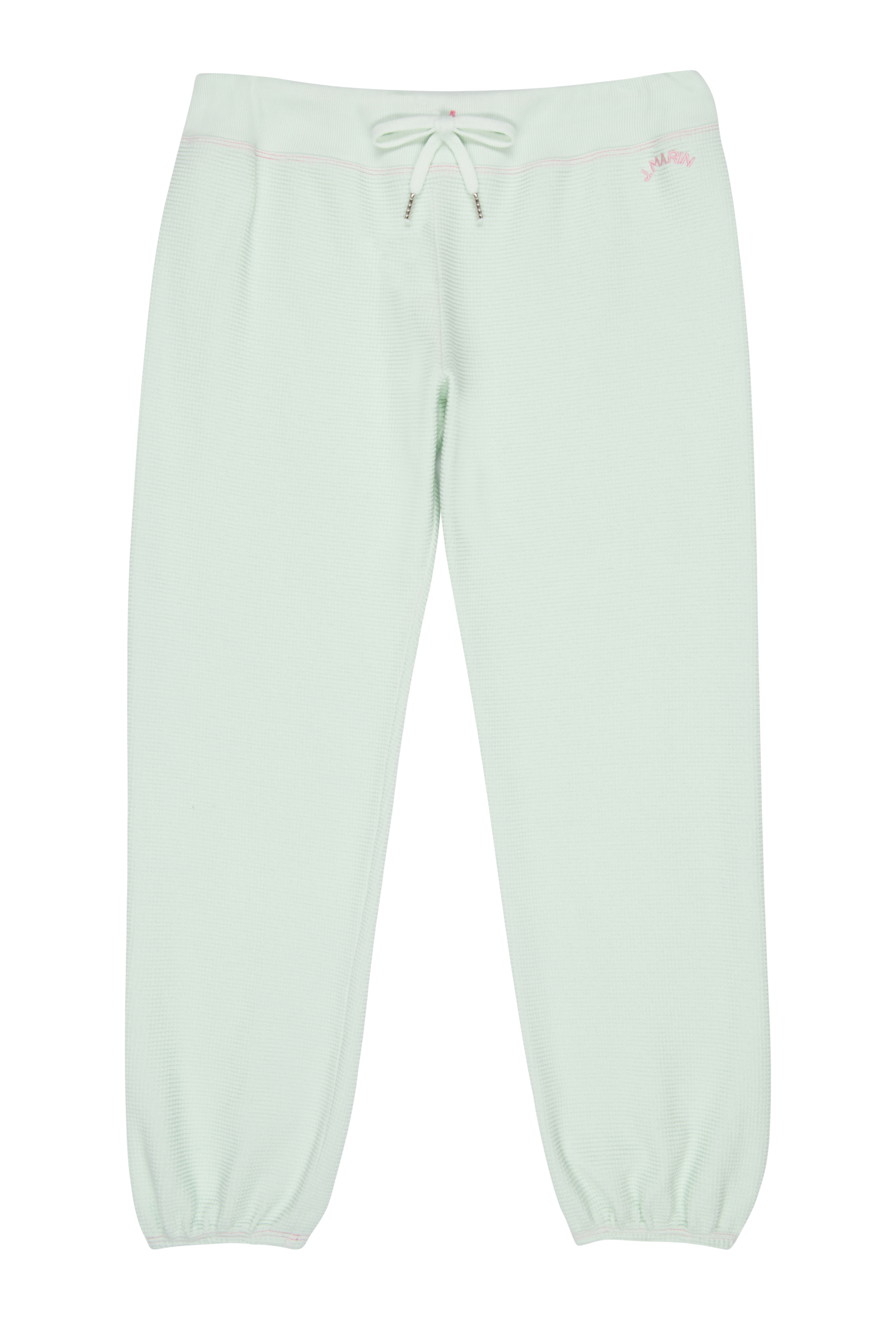 Retro Classic Cropped Organic Thermal Gym Sweatpants - Aloe Green - J. Marin
