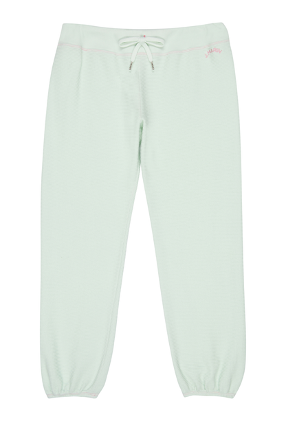 Retro Classic Cropped Organic Thermal Gym Sweatpants - Aloe Green - J. Marin