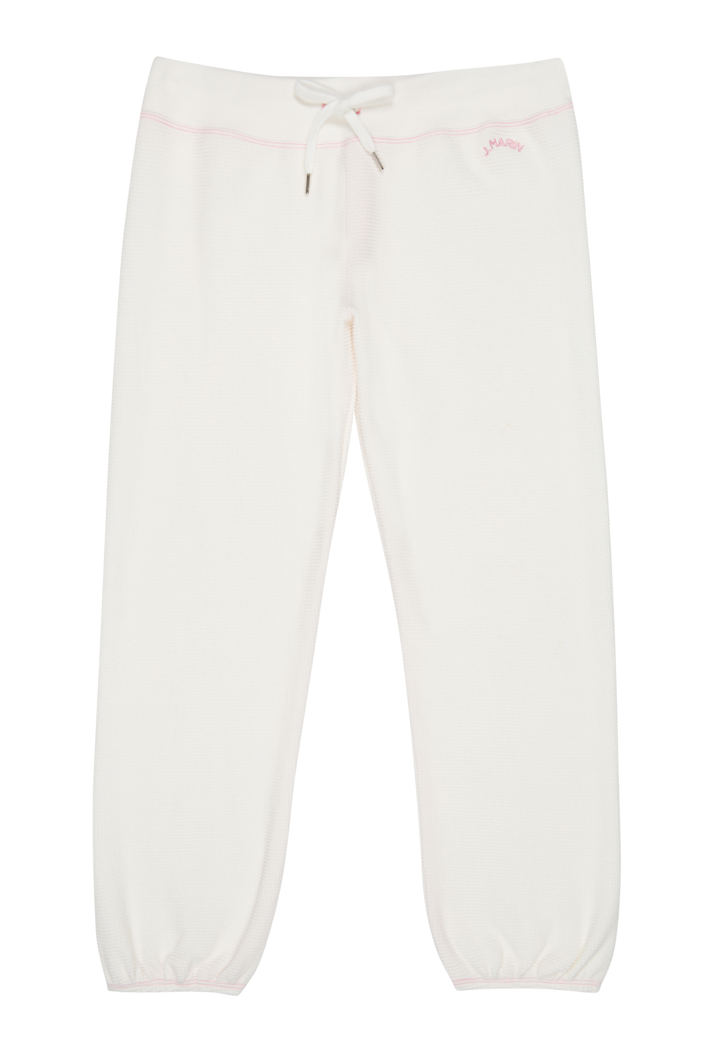 Retro Classic Cropped Organic Thermal Gym Sweatpants - Natural - J. Marin