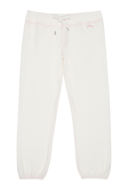 Retro Classic Cropped Organic Thermal Gym Sweatpants - Natural - J. Marin
