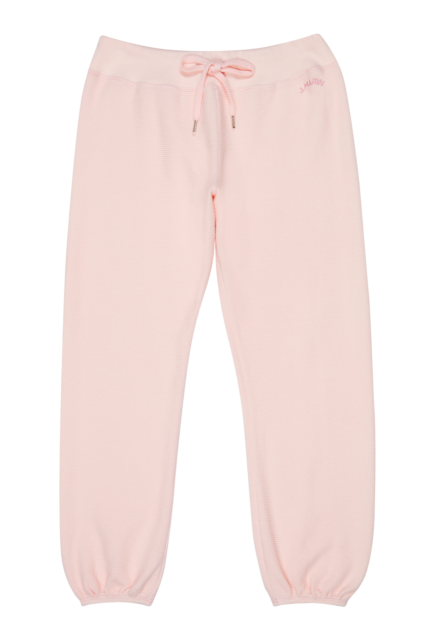 Retro Classic Cropped Organic Thermal Gym Sweatpants - Rosewater Pink - J. Marin