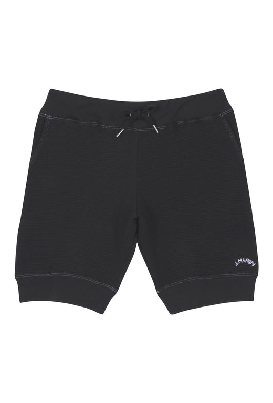 Vintage-Style Thermal Knicker Beach Shorts - Organic Cotton - Essential Black - J. Marin
