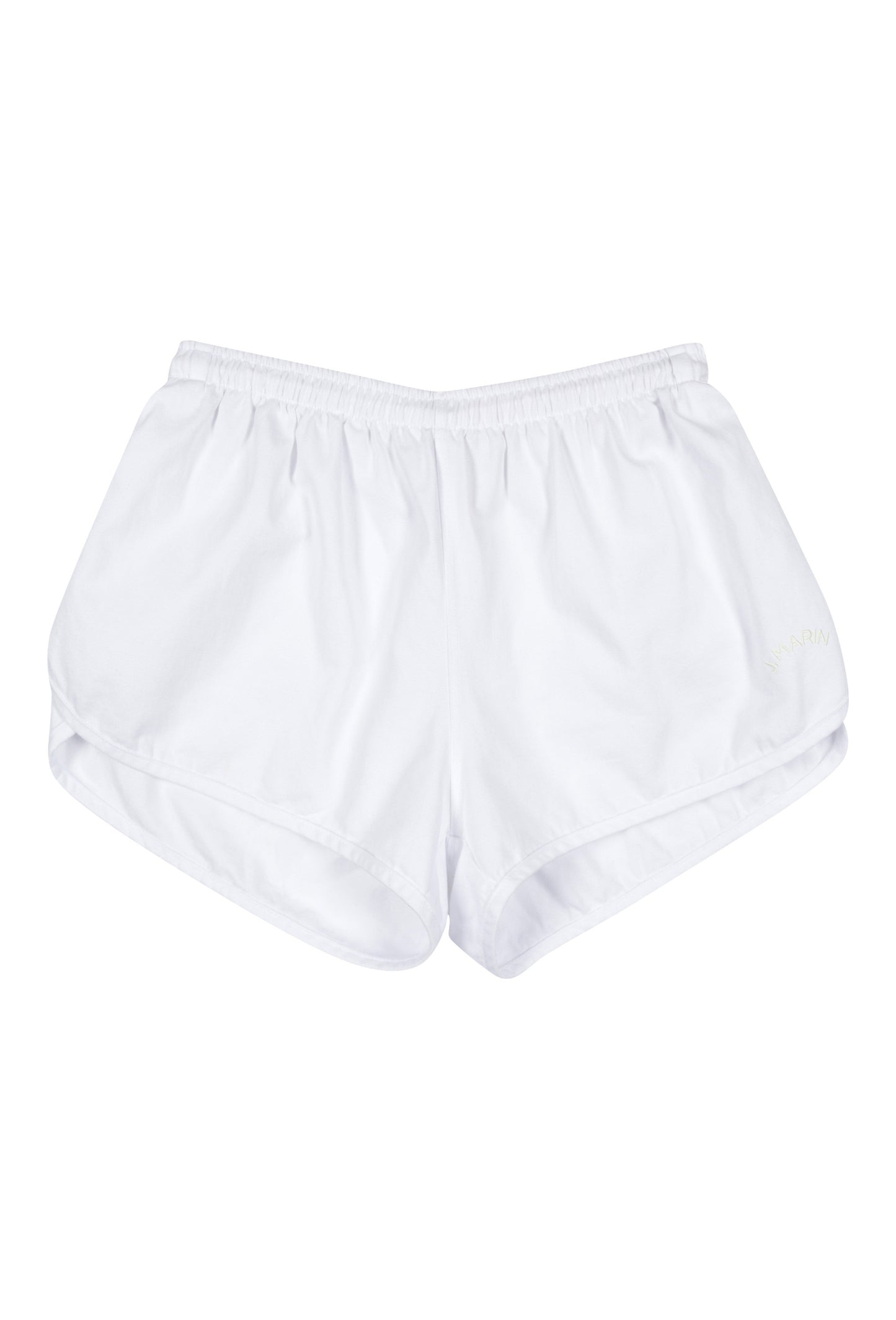 Vintage 1980's Style Washed Cotton Dolphin Shorts - Original White - J. Marin